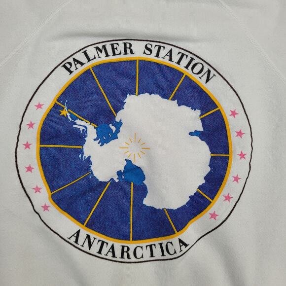 Vintage Antarctica Sweatshirt Womens Medium 19x22 Flat-Earth - Picture 13 of 14